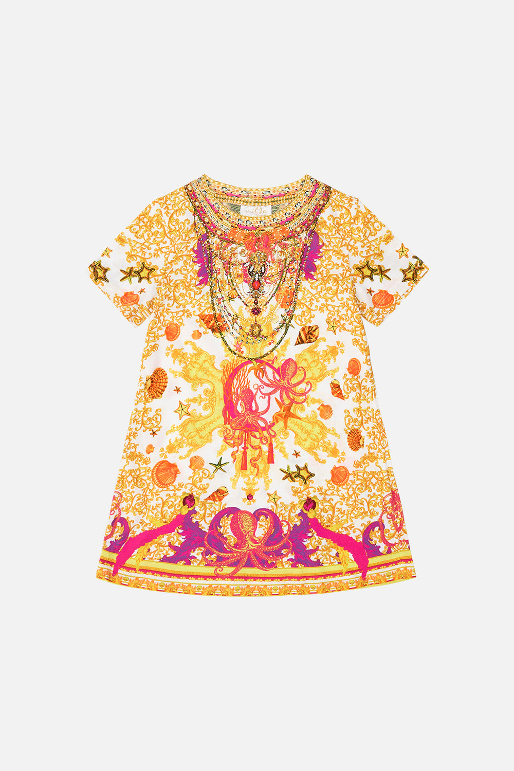 KIDS T-SHIRT DRESS 4-10 SQUID SQUAD