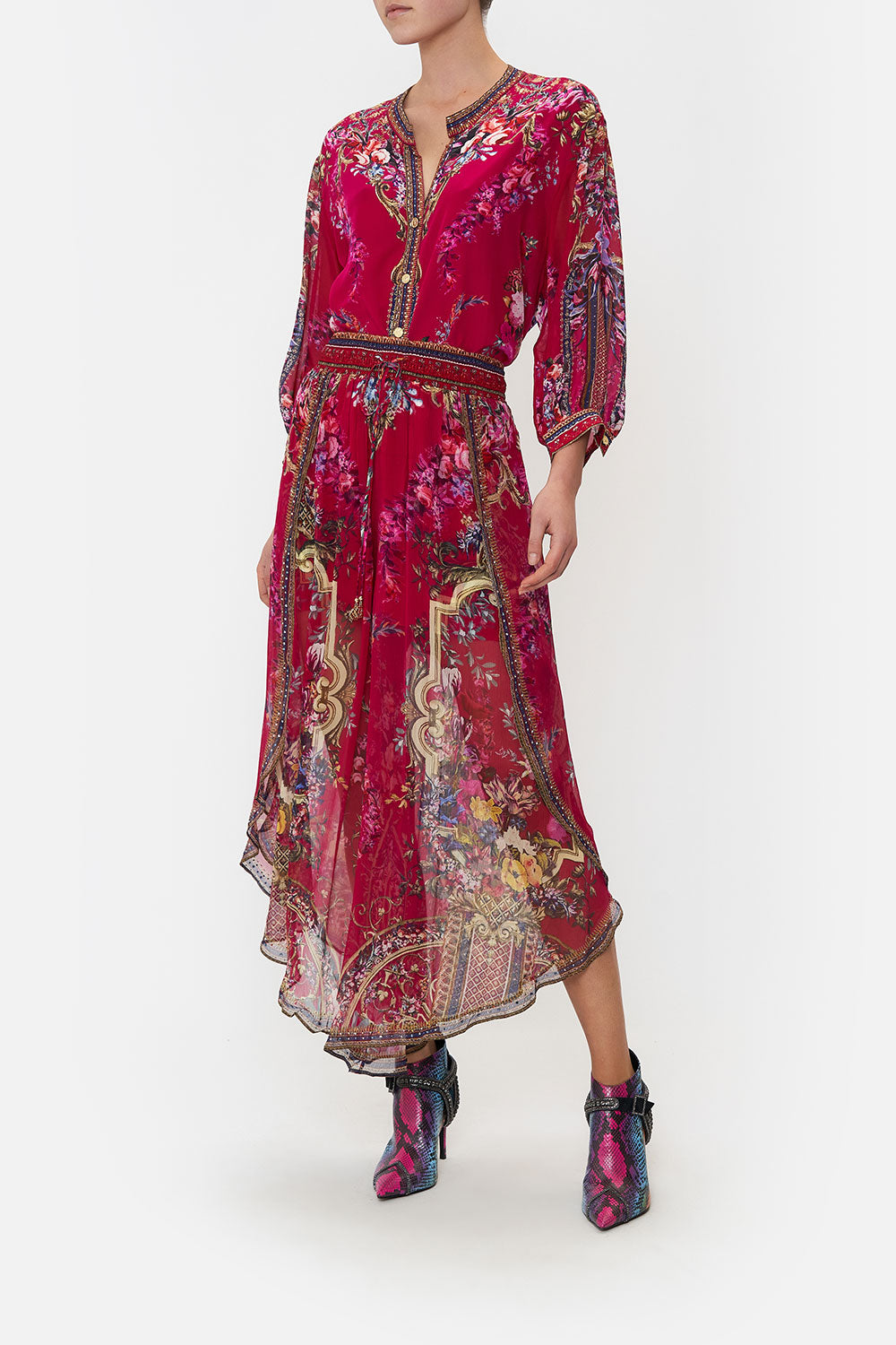 CURVED HEM PANT BOHEME BLOOMS