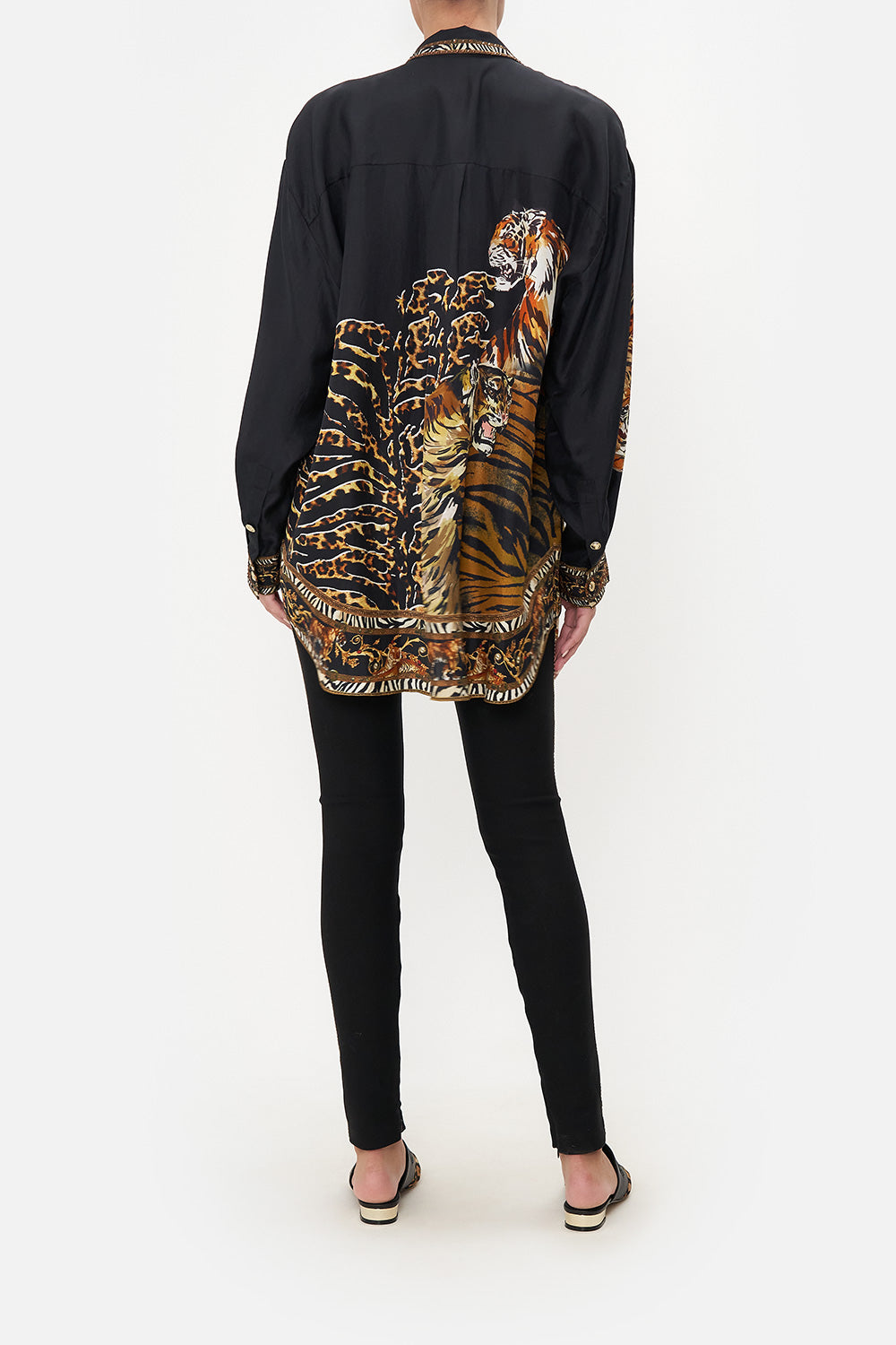 PONTE PANT WITH ANKLE ZIP TIGER TALK