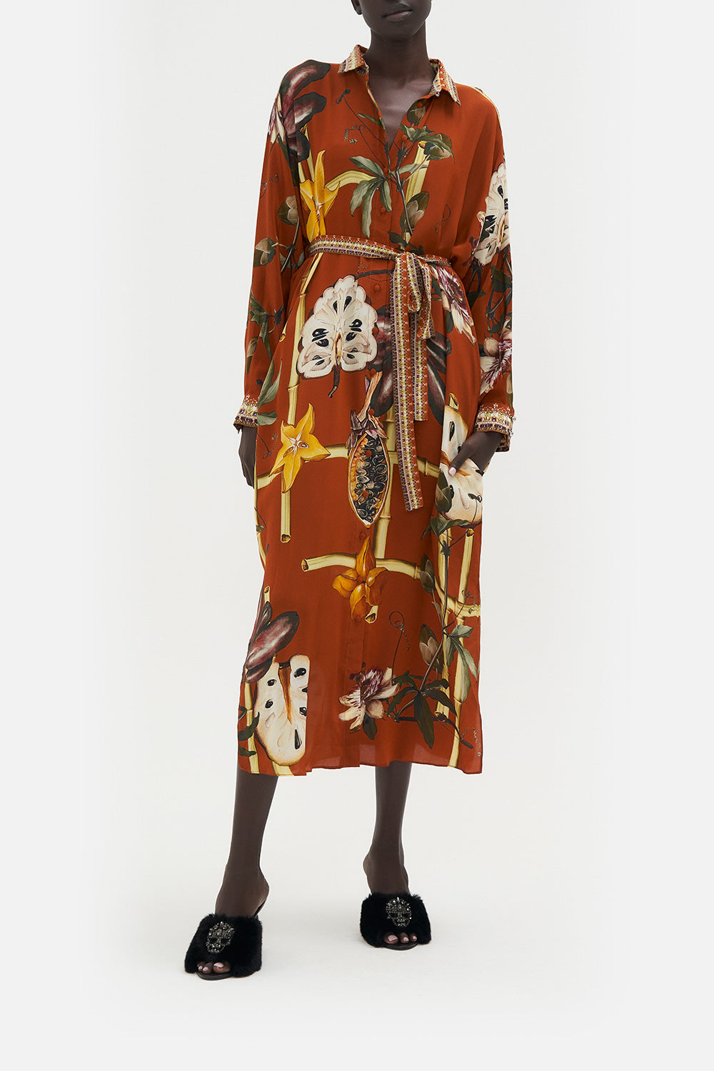 COLLARED BUTTON THROUGH DRESS GARDEN OF EVE