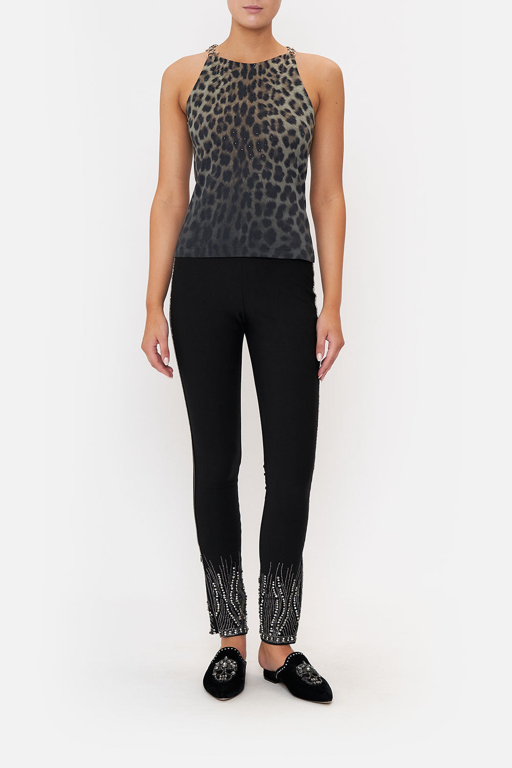 PONTE PANT WITH ANKLE ZIP ORDER OF DISORDER