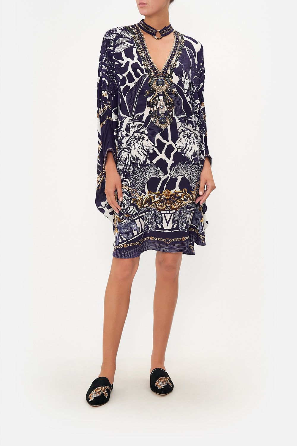 SHORT HIGH NECK KAFTAN WITH O RING WHERES YOUR HEAD AT