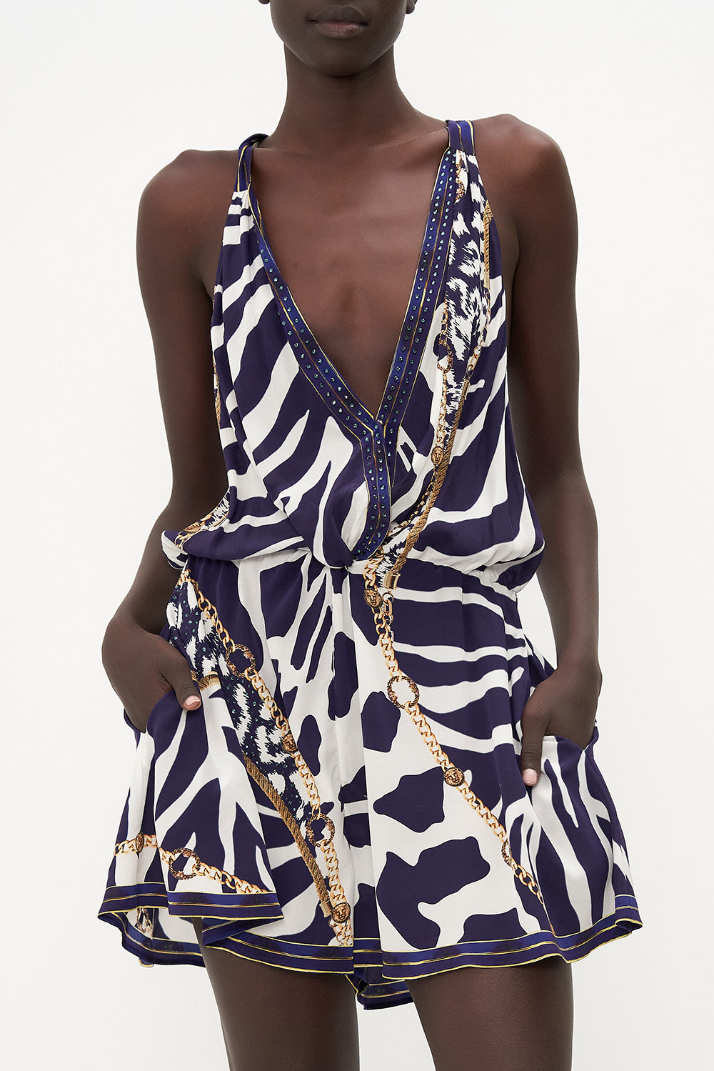 KNOT DETAIL PLAYSUIT WHERES YOUR HEAD AT