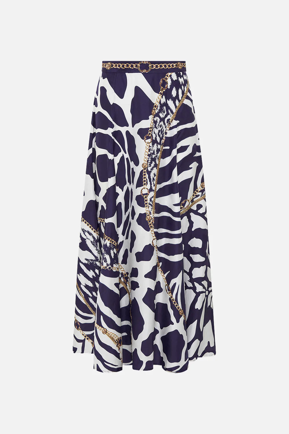 PANELLED FLARED LONG SKIRT WHERES YOUR HEAD AT