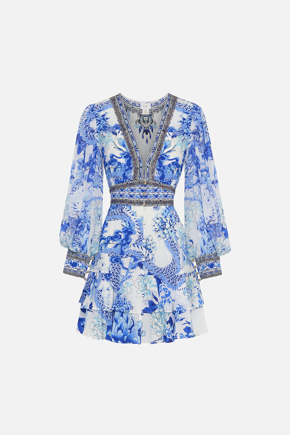 BUTTON FRONT FRILL DRESS HEART OF A DRAGON