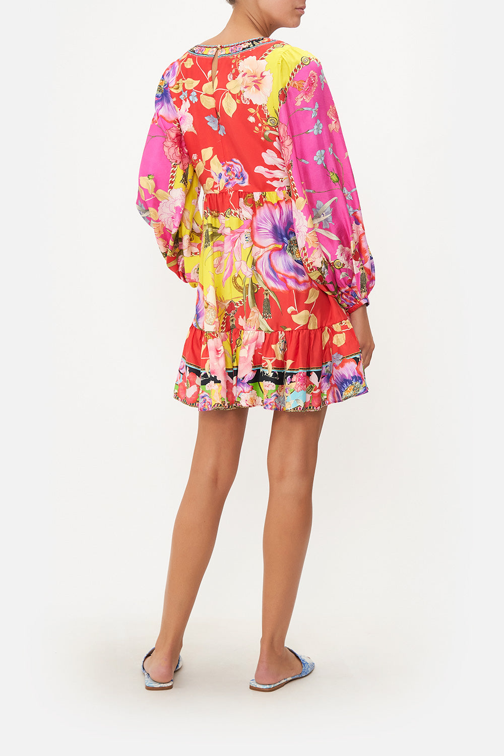 SHORT TIE FRONT BLOUSON DRESS THE BEETLES