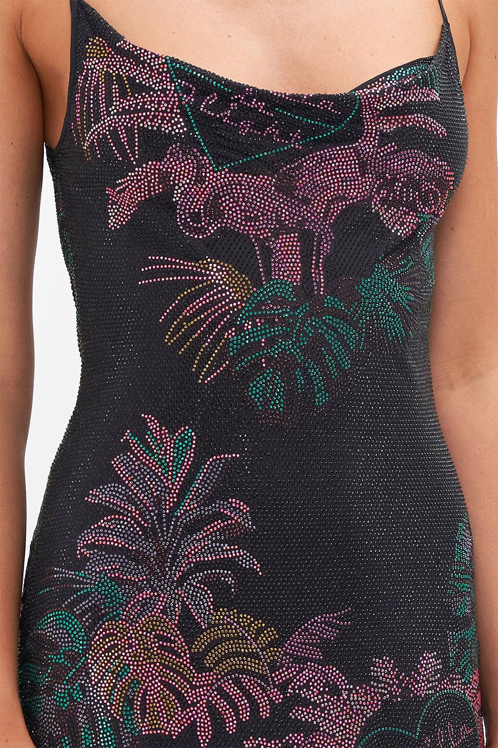 EMBELLISHED SHORT BIAS SLIP NEUGHTY NEON