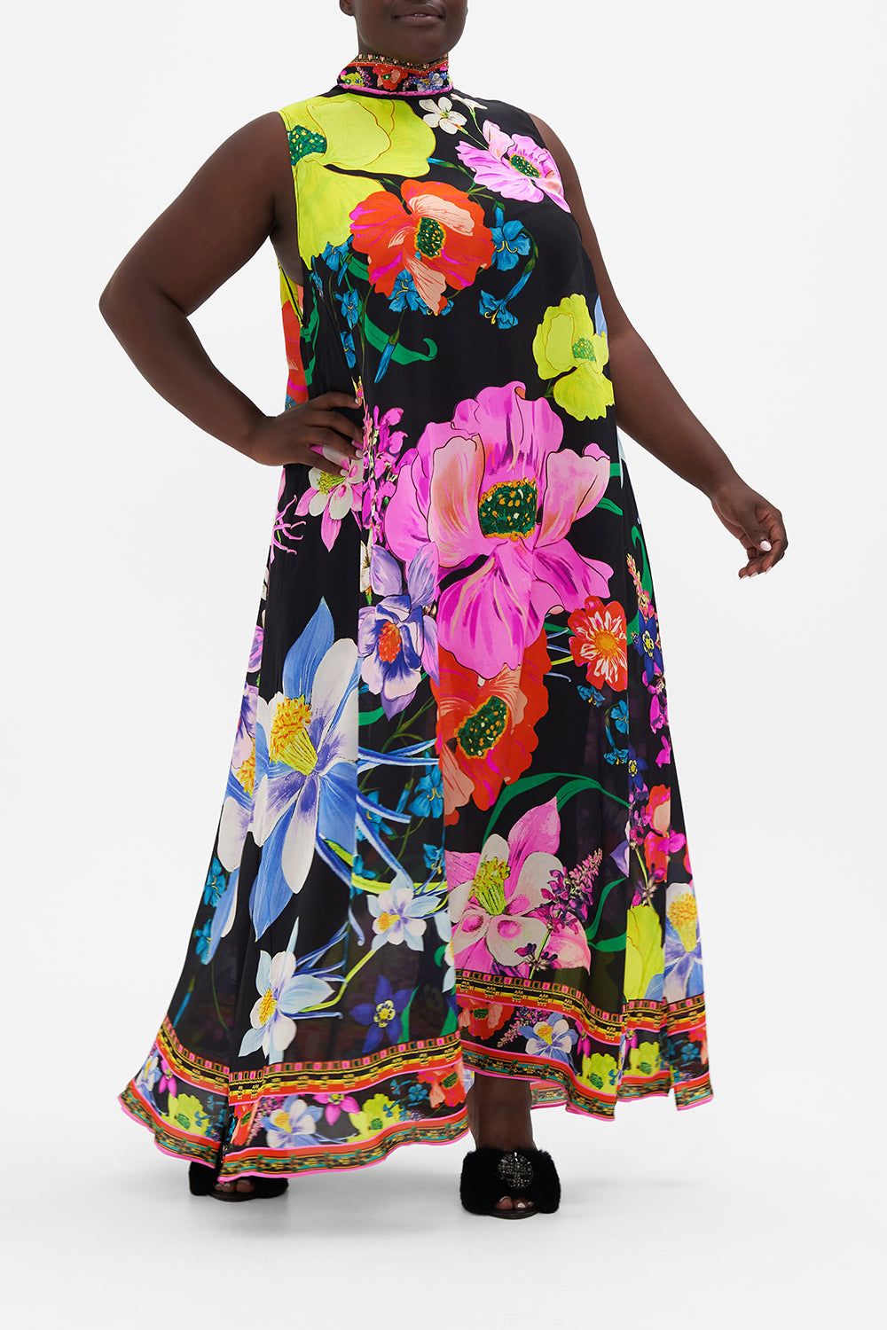 HIGH NECK DRESS WITH BACK NECK TIE AWAY WITH THE FAIRIES