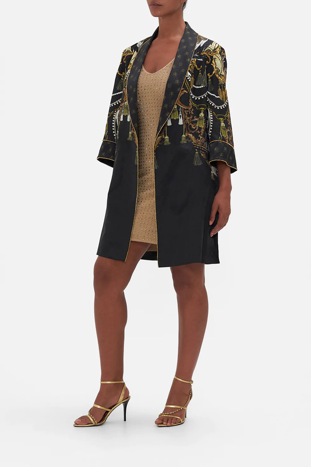 ROLL COLLAR PAJAMA JACKET RAVIN RAVEN