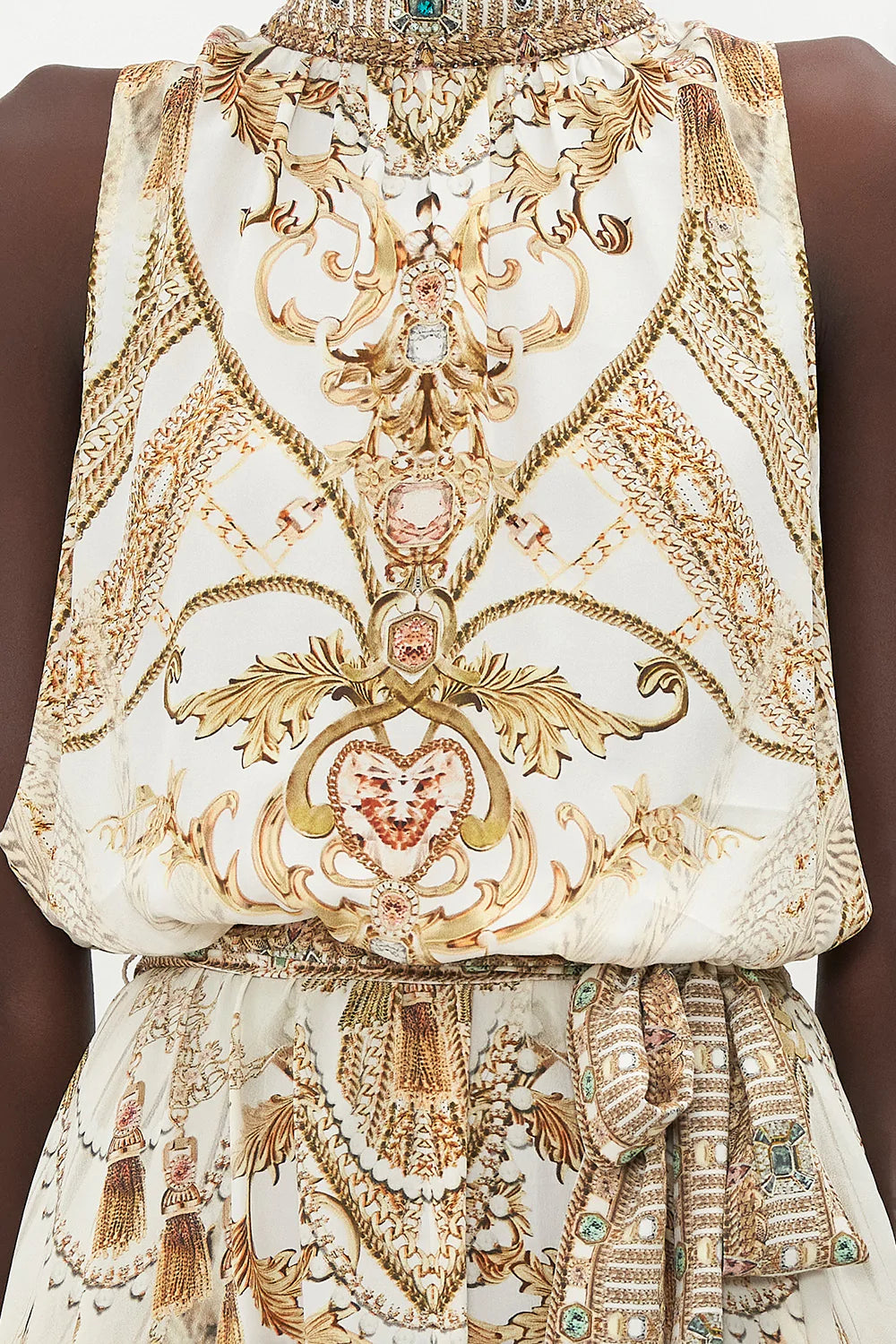 NECKTIE DRESS WITH ELASTICATED WAIST SOAR LIKE AN EAGLE