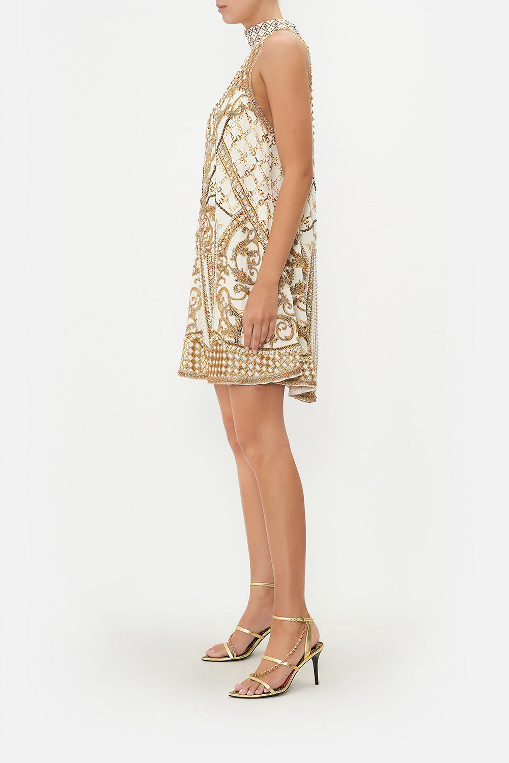 HIGH COLLAR SHIFT DRESS SOAR LIKE AN EAGLE