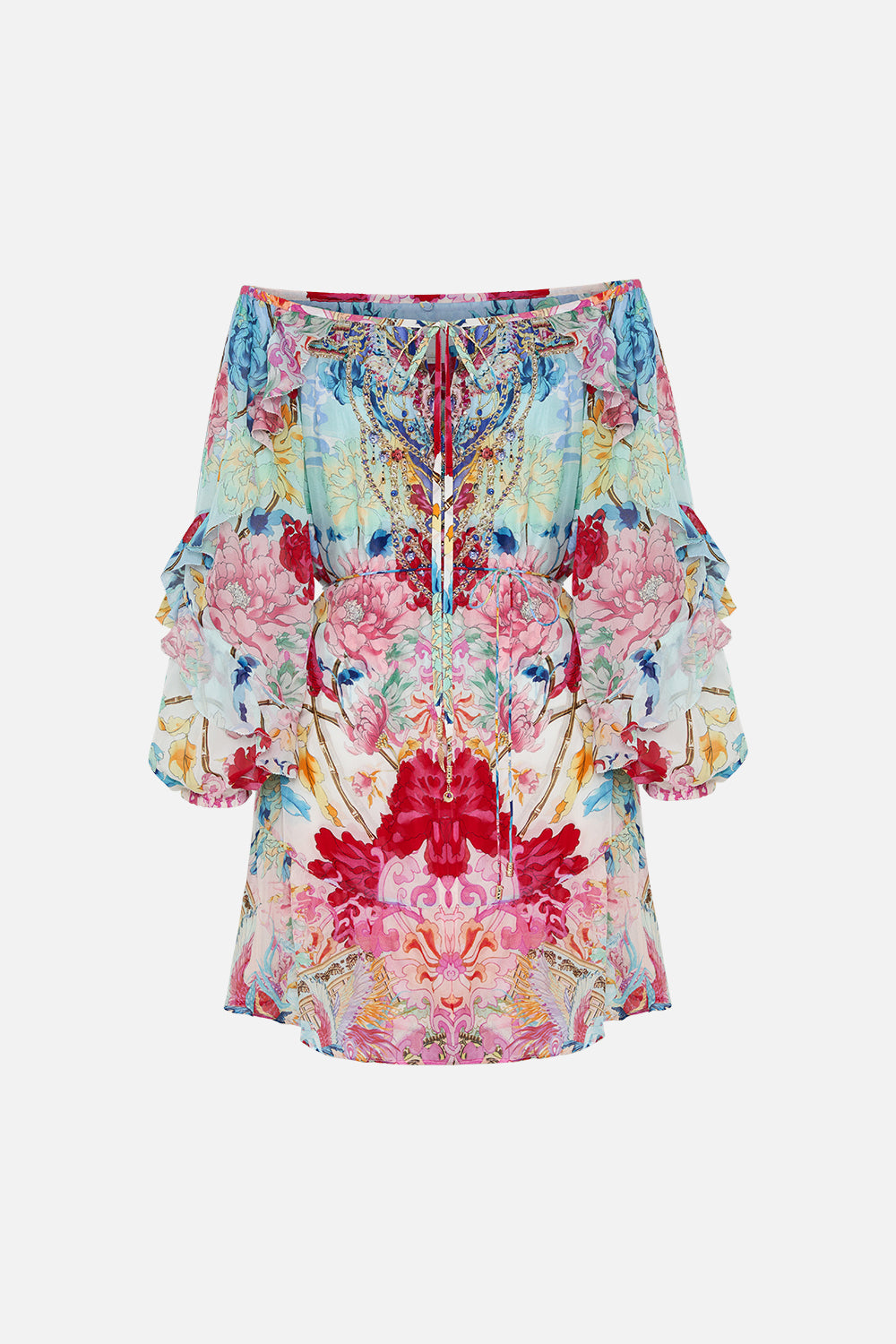 BLOUSON FRILL SLEEVE DRESS GO STAG