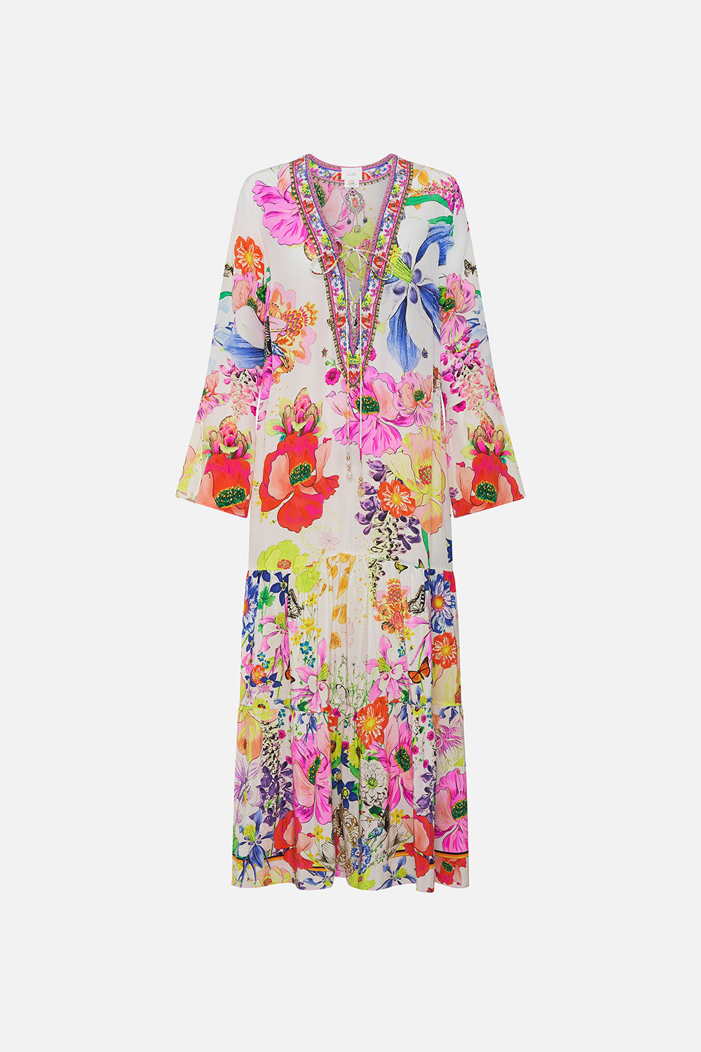 LACE UP DRESS WITH TIERED HEM FAIRY GANG