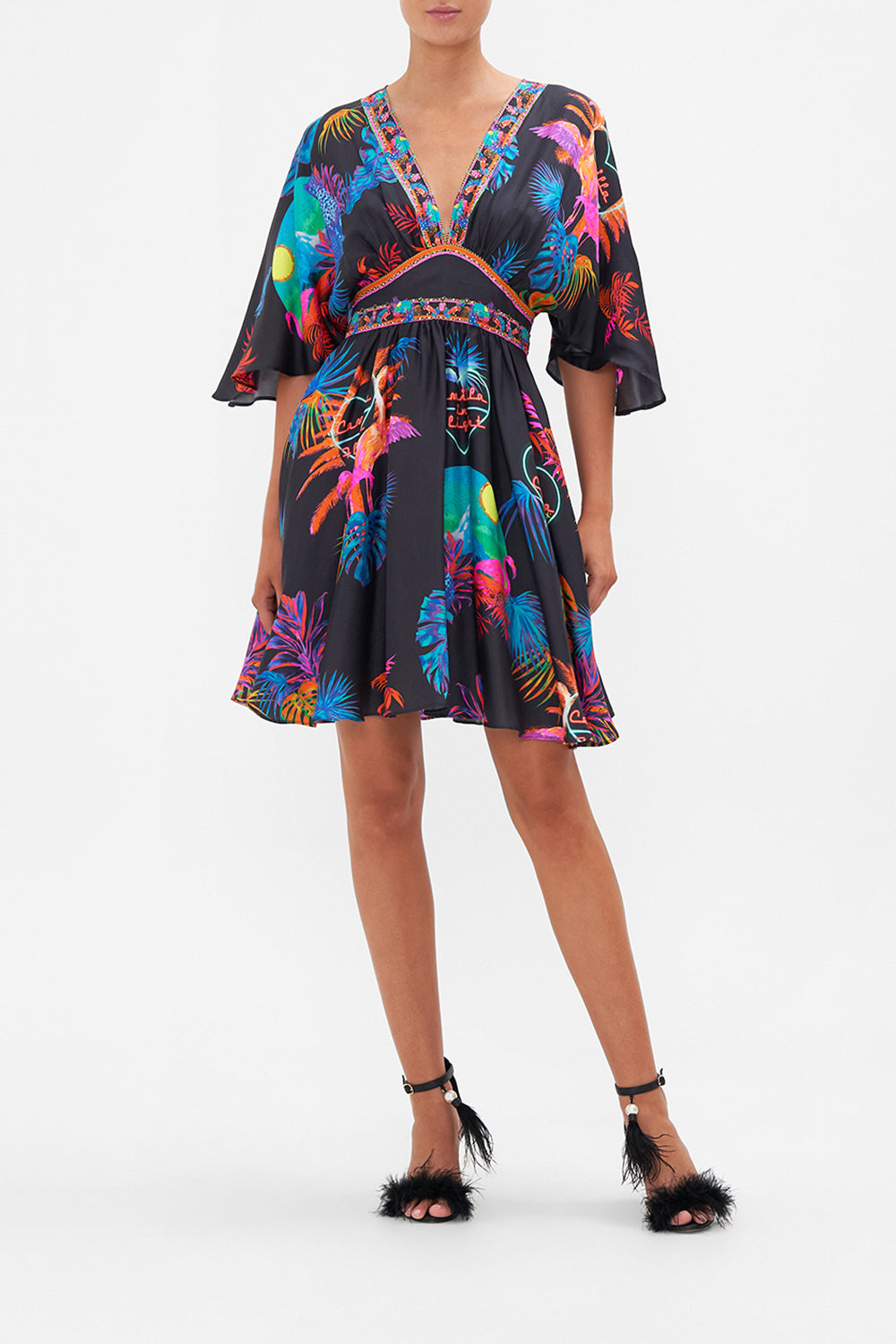 SHORT WAISTED DRESS NEUGHTY NEON