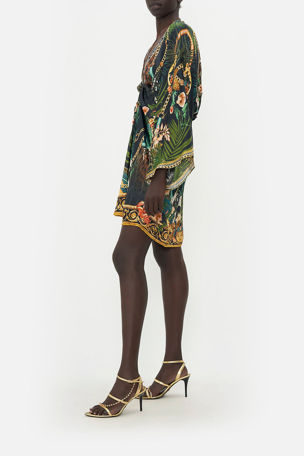 DRAWCORD DETAIL SHORT DRESS FEARLESS FELIS