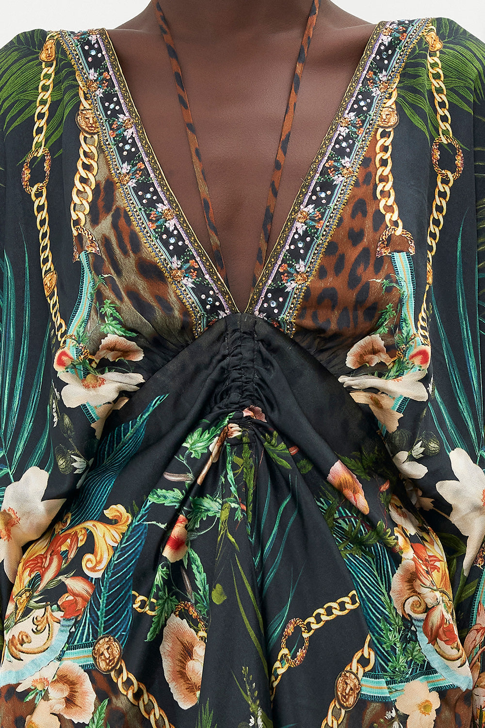 DRAWCORD DETAIL SHORT DRESS FEARLESS FELIS