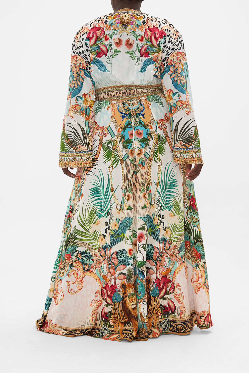 KIMONO SLEEVE DRESS WITH SHIRRING DETAIL ROYALTY LOYALTY