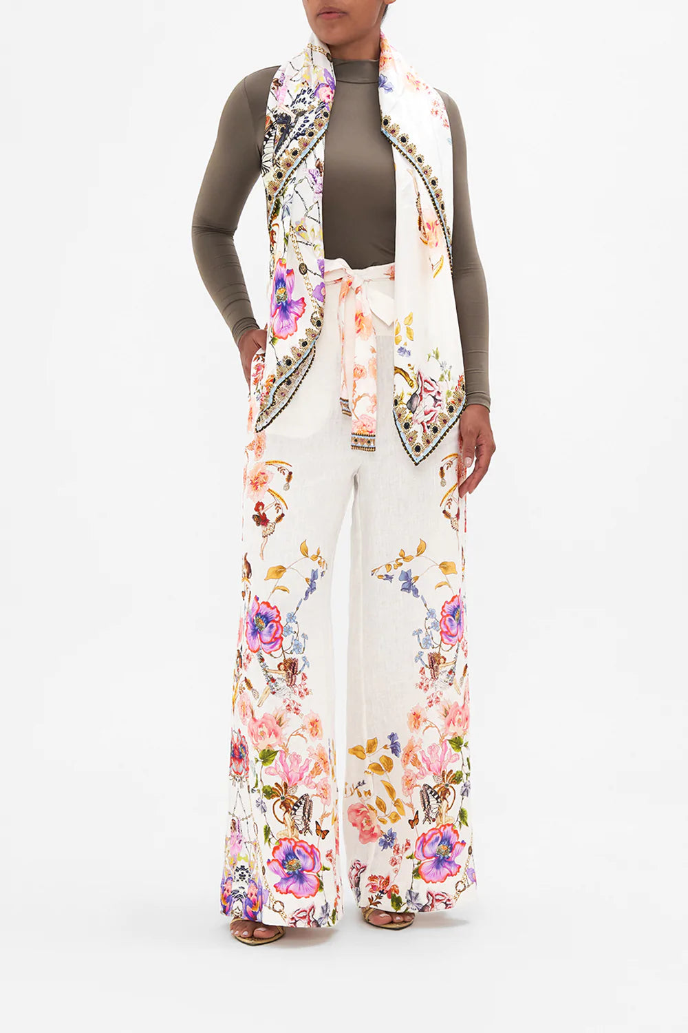 PAPERBAG WAIST WIDE LEG PANT SPIDER GIRL