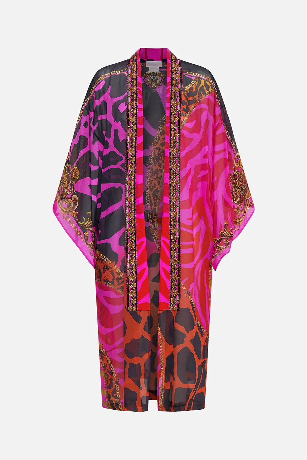 MID LENGTH KIMONO LAYER WITH COLLAR ALWAYS CHANGE YOUR SPOTS