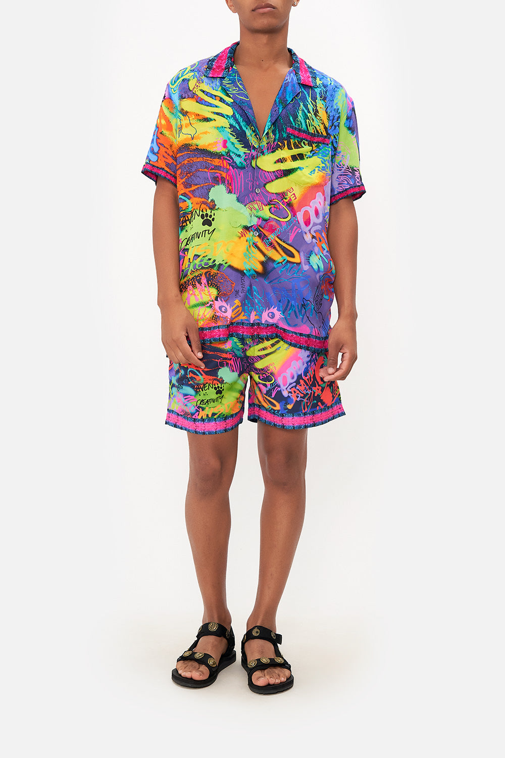 SHORT SLEEVE CAMP COLLARED SHIRT MOTHER EARTHS ARMY