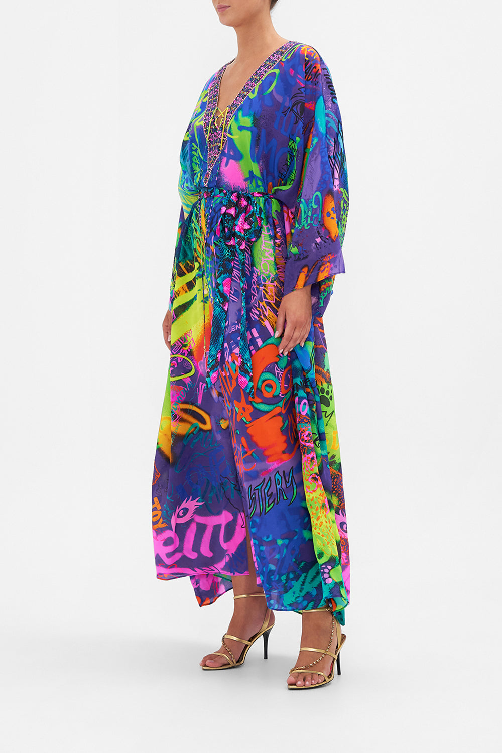 SPLIT HEM LACE UP KAFTAN MOTHER EARTHS ARMY