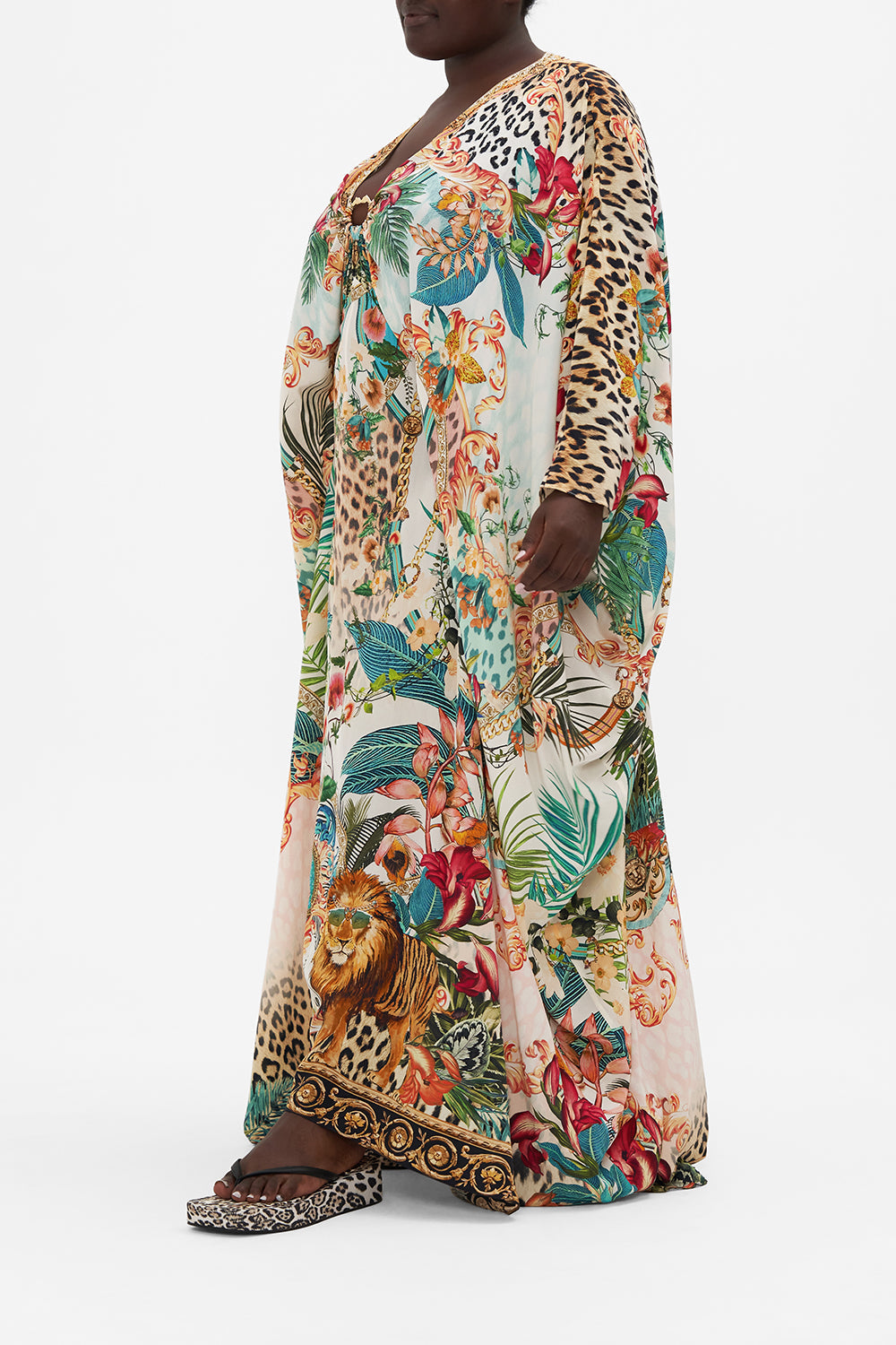 SPLIT SLEEVE KAFTAN WITH HARDWARE ROYALTY LOYALTY