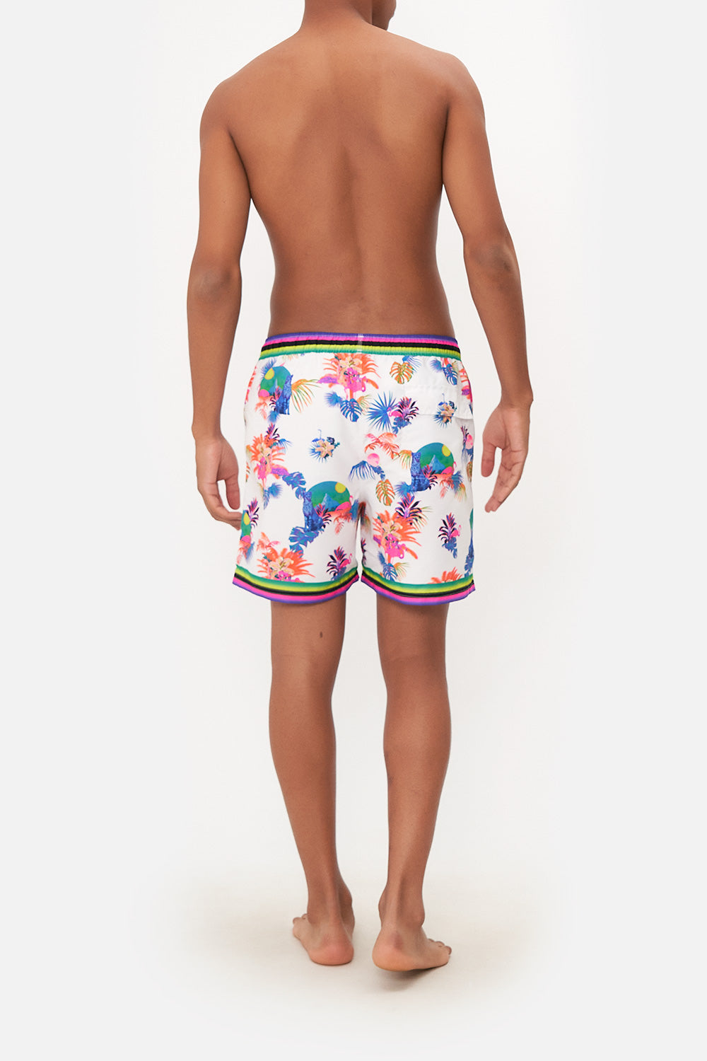 ELASTIC WAIST BOARDSHORT FLAMENCO FLAMINGO