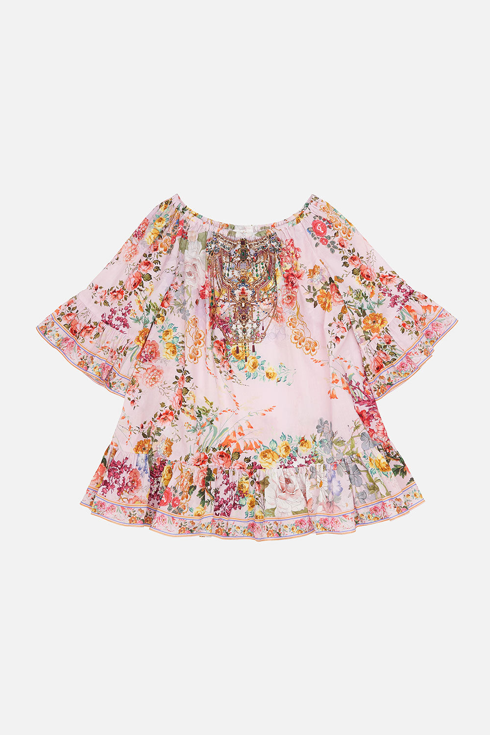 KIDS A-LINE FRILL DRESS 12-14 FLOWER CHILD