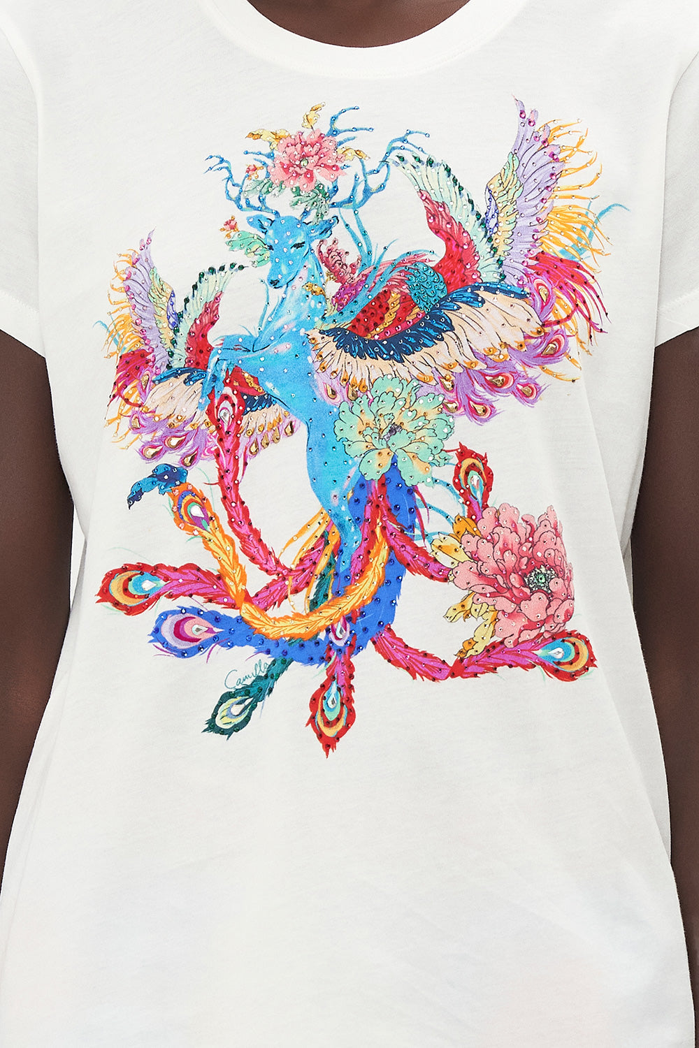 SLIM FIT ROUND NECK T-SHIRT GO STAG