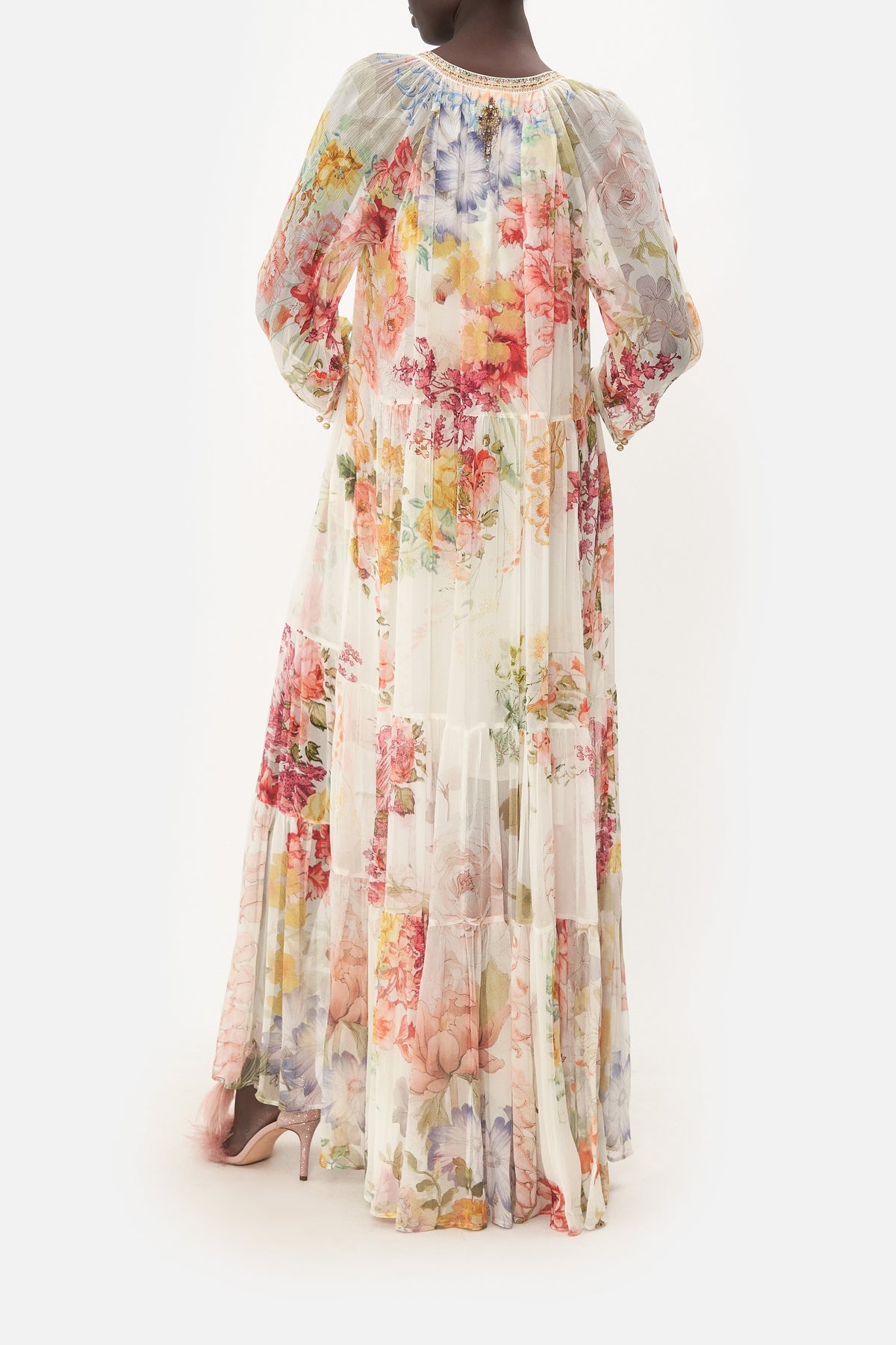 LONG GATHERED PANEL DRESS ROMANTIC RITES