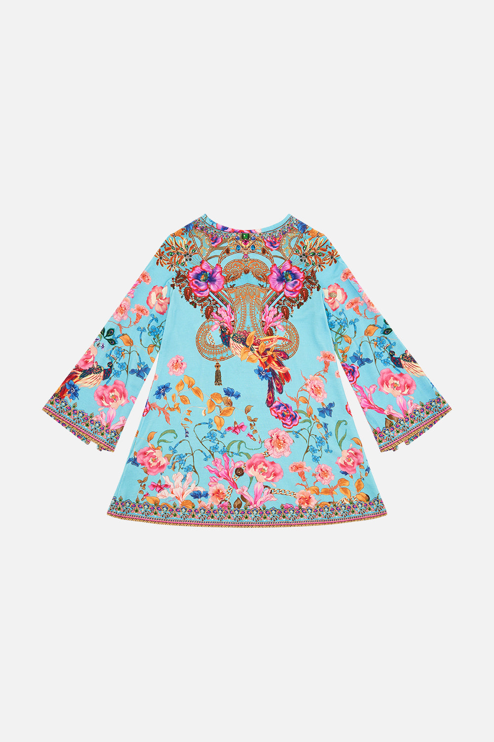 KIDS FLARE SLEEVE JERSEY DRESS 4-10 NATURES KALEIDOSCOPE