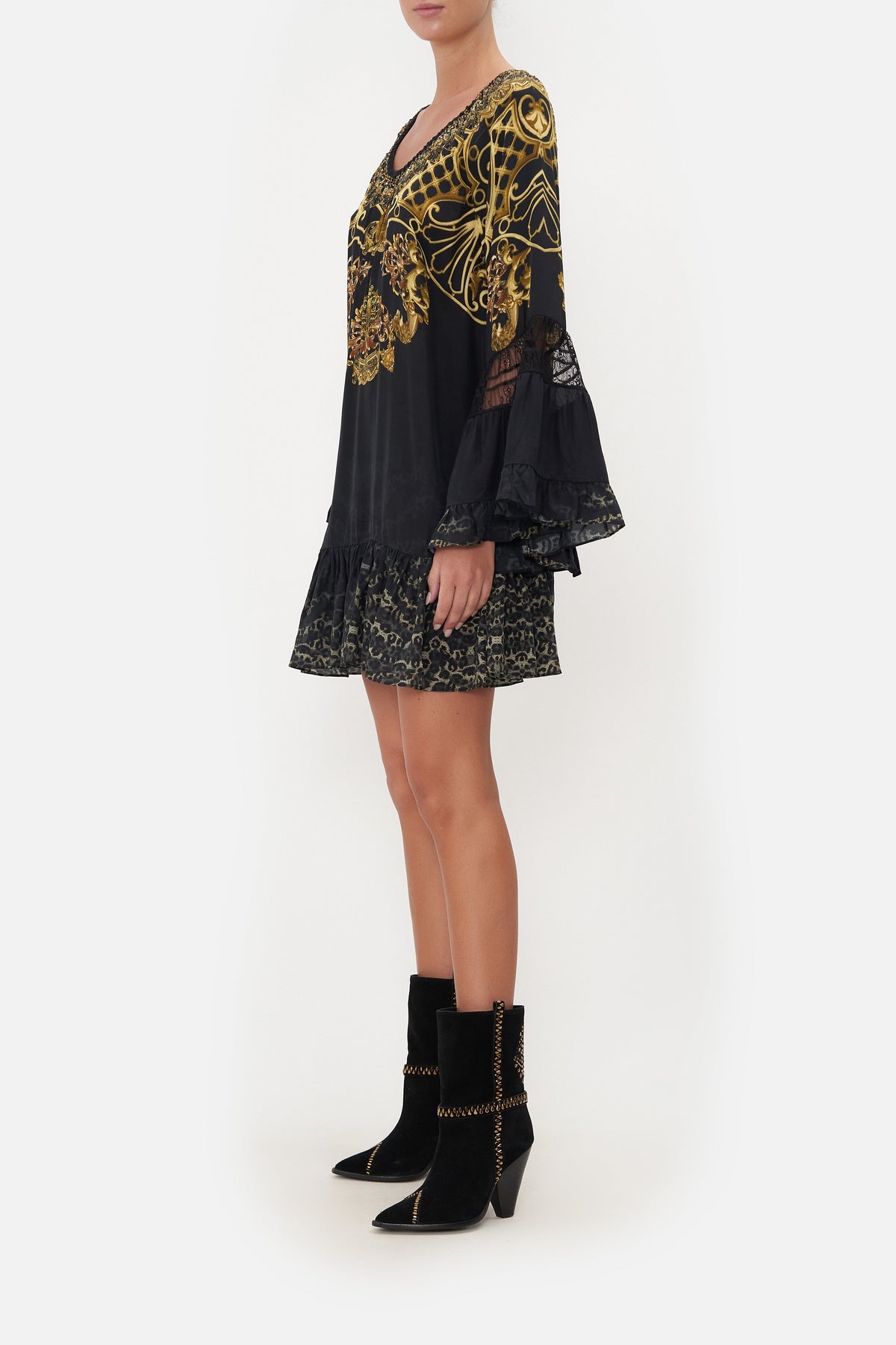 A LINE FRILL DRESS SHADOWS OF ARMADA