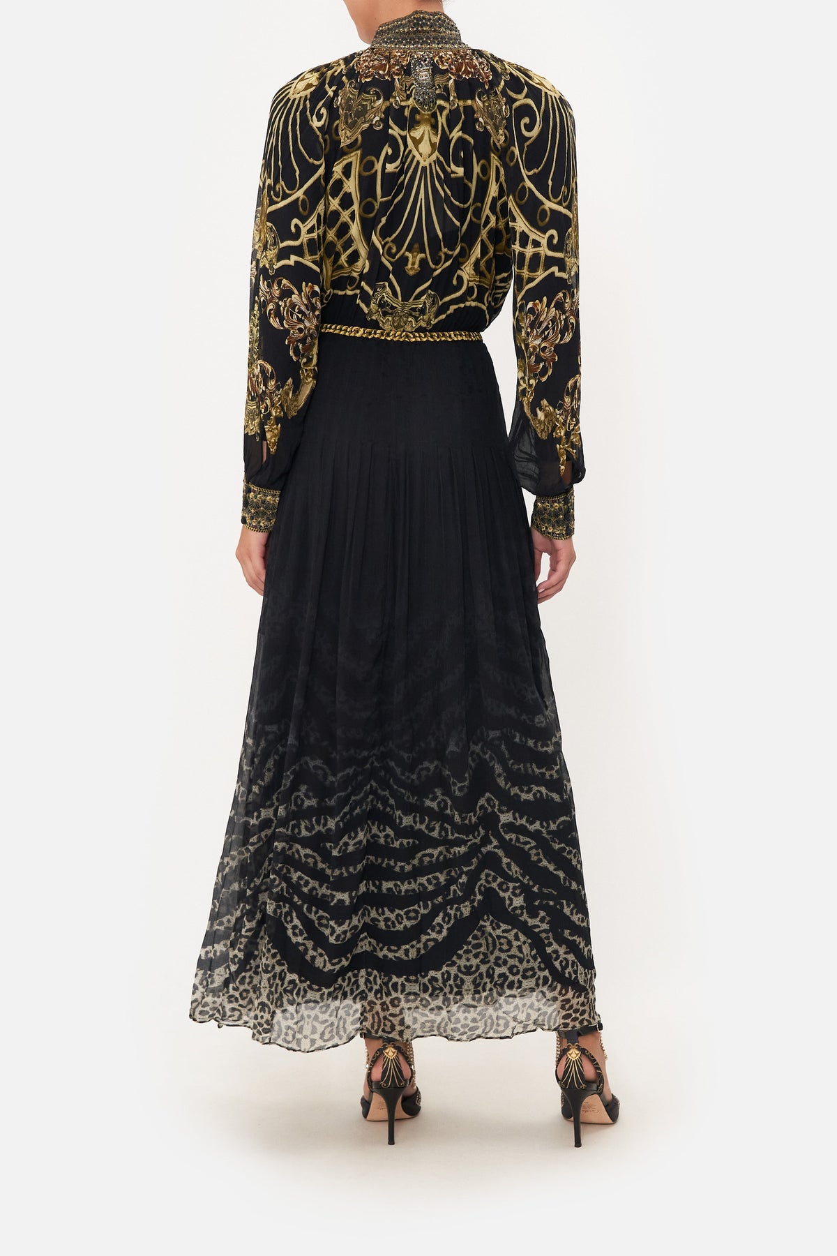 LONG SLEEVE DRESS WITH COLLAR SHADOWS OF ARMADA