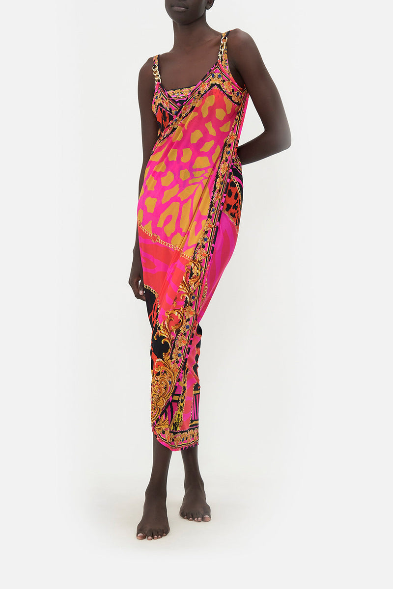 SARONG WITH STRAPS AND TRIM DETAIL DIVINE DIVINITY main image 1