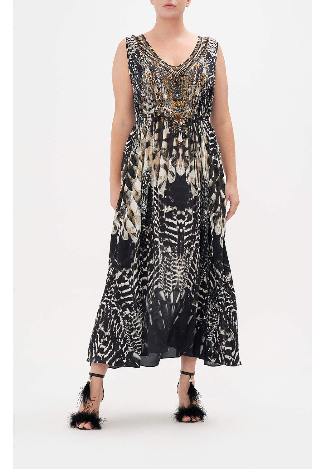 V NECK RACERBACK DRESS NIGHT OWL