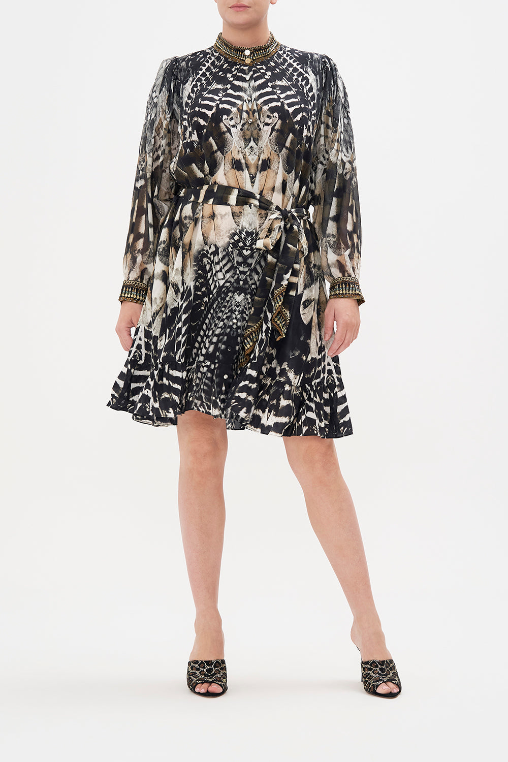 DROP SLEEVE SHIRT DRESS NIGHT OWL