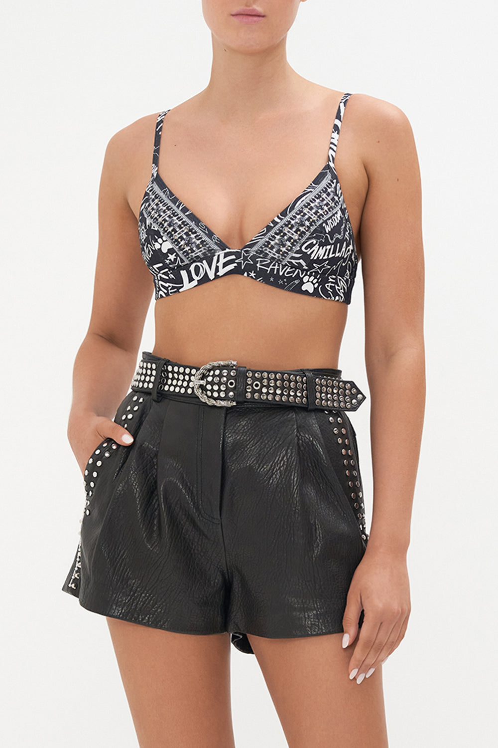 SOFT BRA WITH BACK CLIP SPIRIT SCRIBBLE