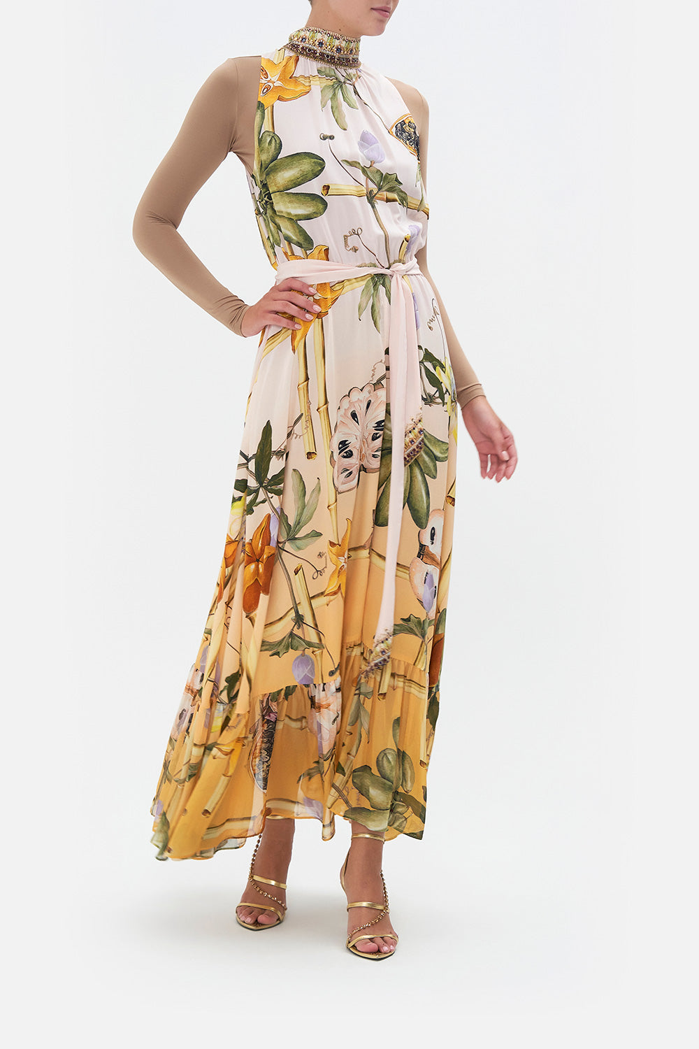 NECKTIE DRESS WITH ELASTICATED WAIST ORIGINAL SIN