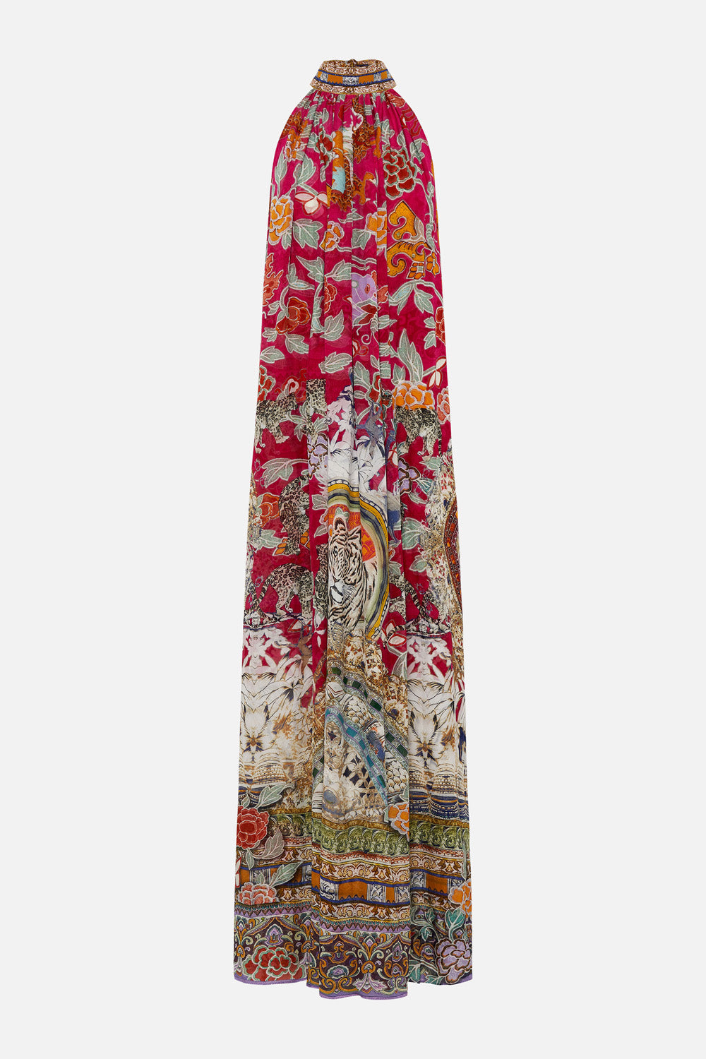 TIE NECK LONG DRESS TASTE OF TWILIGHT