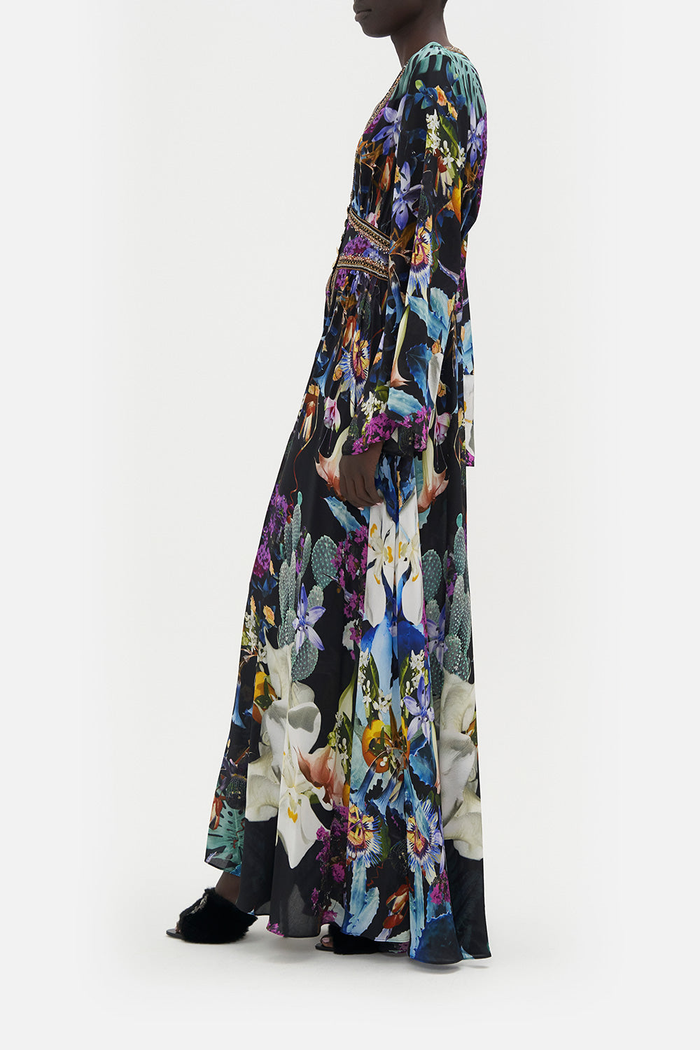 KIMONO SLEEVE DRESS WITH SHIRRING DETAIL HYPNOTISE ME