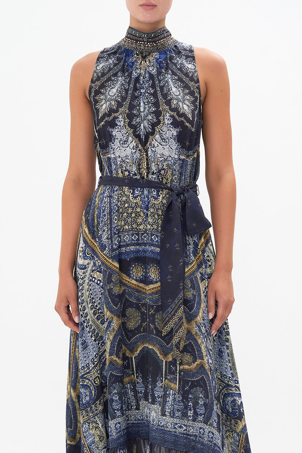 NECKTIE DRESS WITH ELASTICATED WAIST FOREVER FAMILY