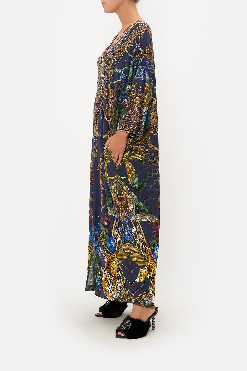 V NECK BATWING KAFTAN TIGER TALES