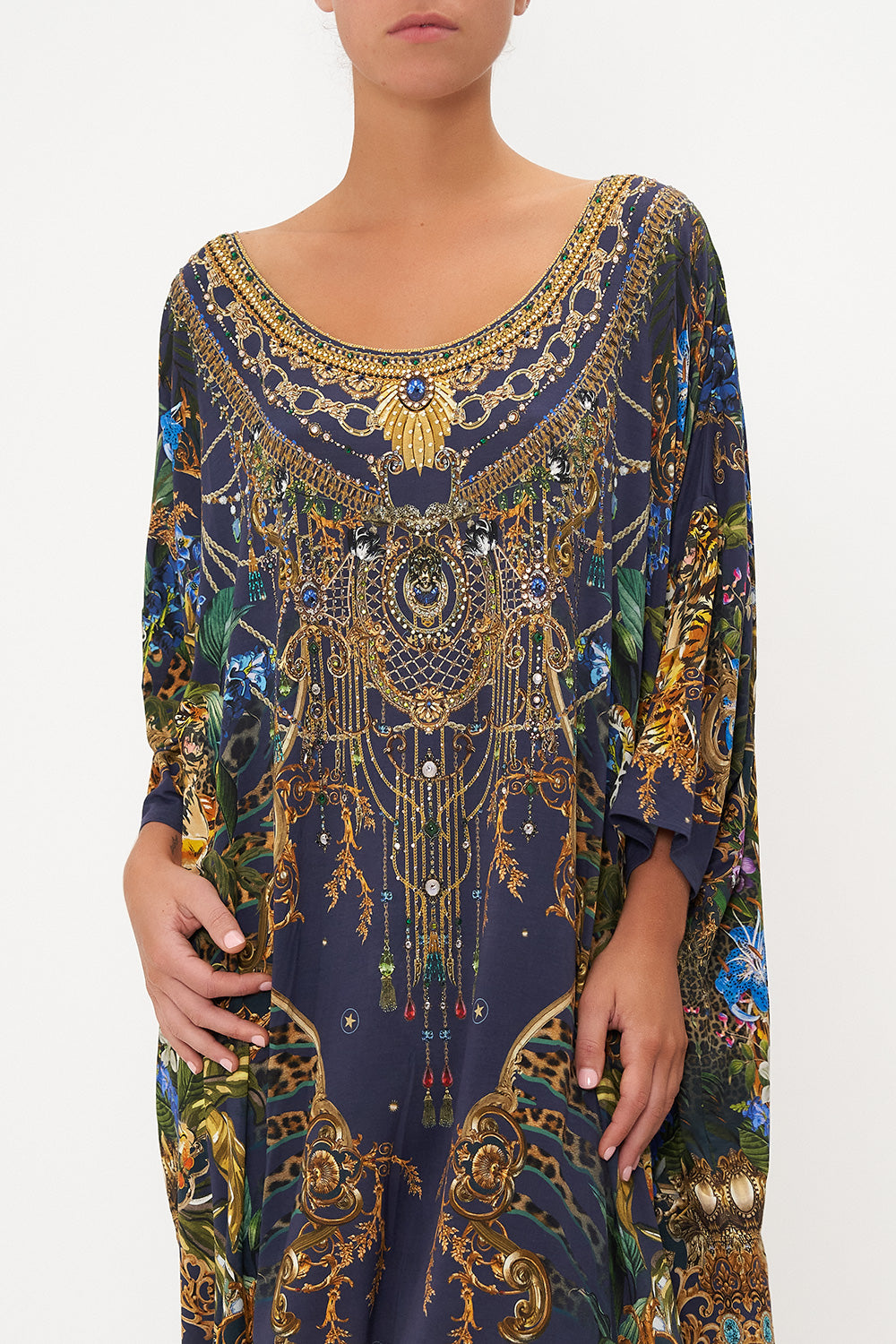 SCOOP BACK HEM DRESS TIGER TALES