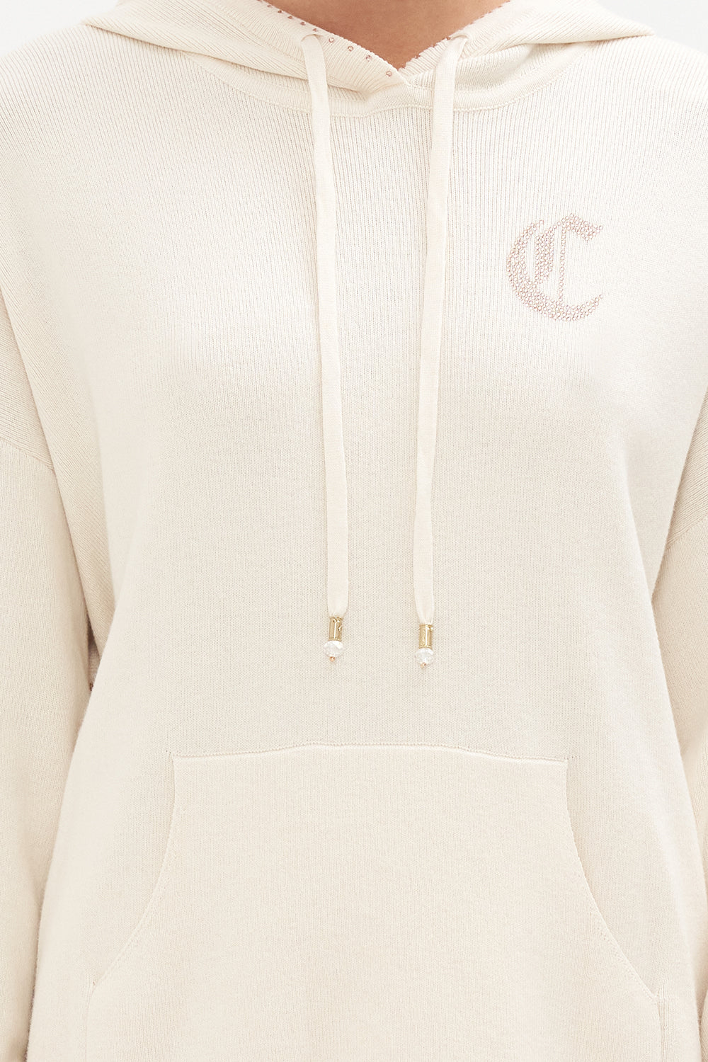 COTTON CASHMERE KNIT HOODIE CAT NAP