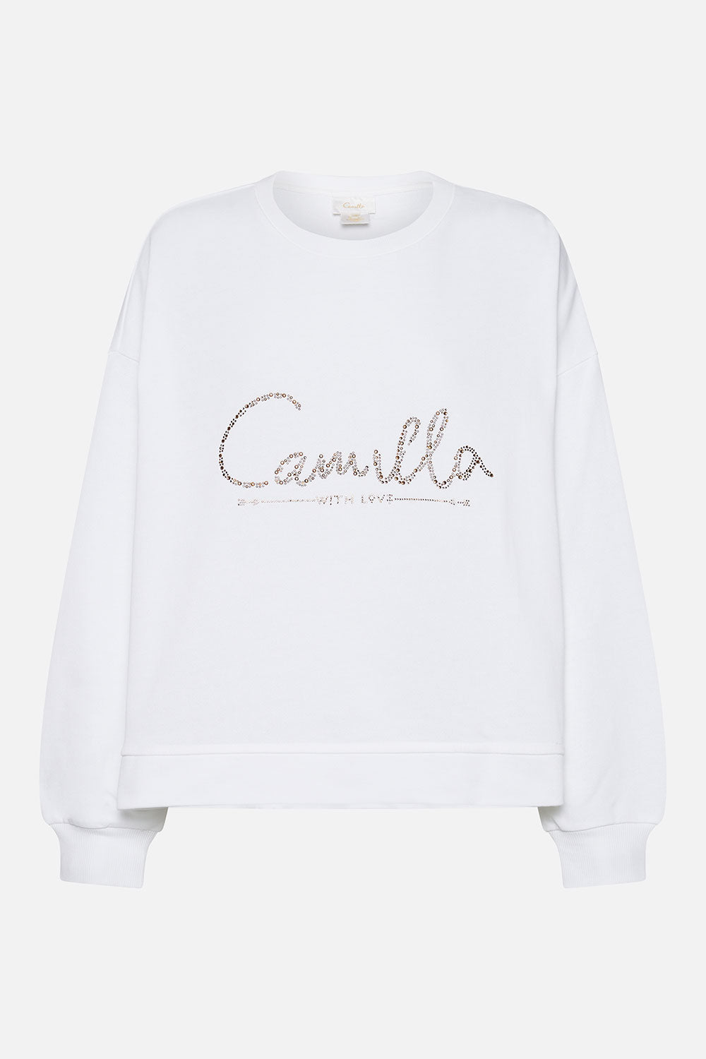 SHORT RELAXED SWEATER LOGO CAPSULE - SOLID WHITE