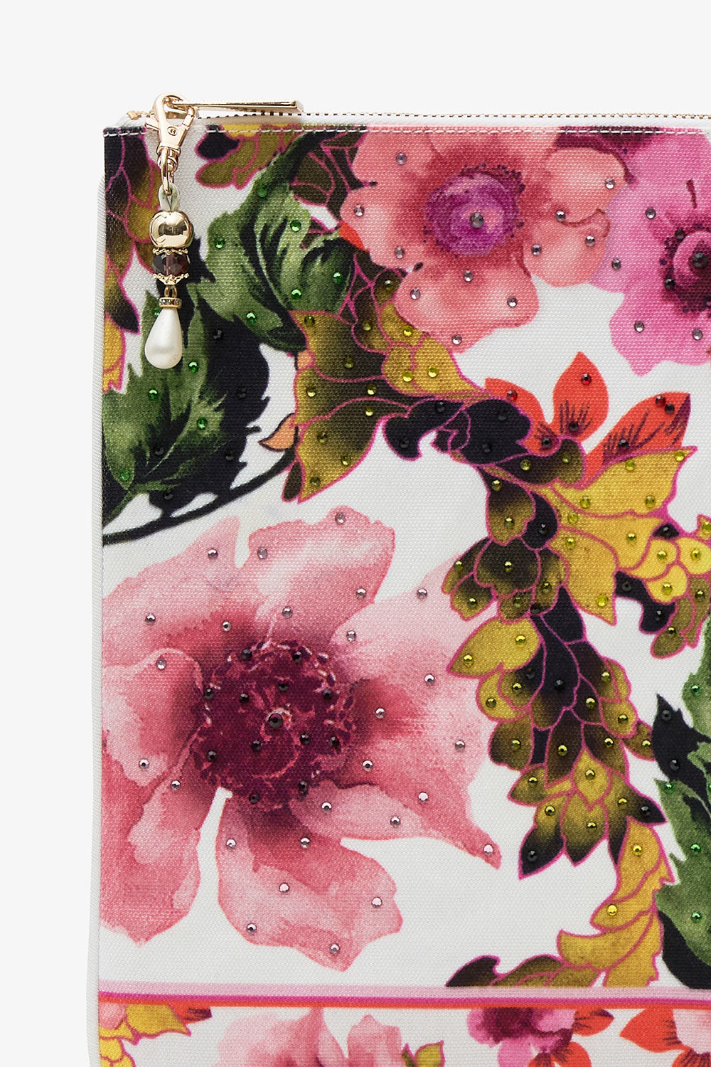 LARGE CANVAS CLUTCH PRETTY AS A POPPY