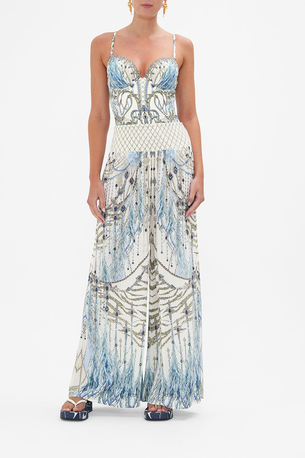 Shirred Waist Pant Moon And Back print by CAMILLA