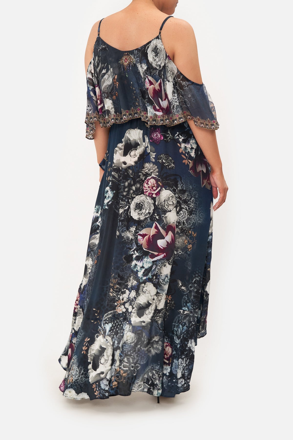 RUFFLE OVERLAYER WRAP DRESS NOT A WALLFLOWER