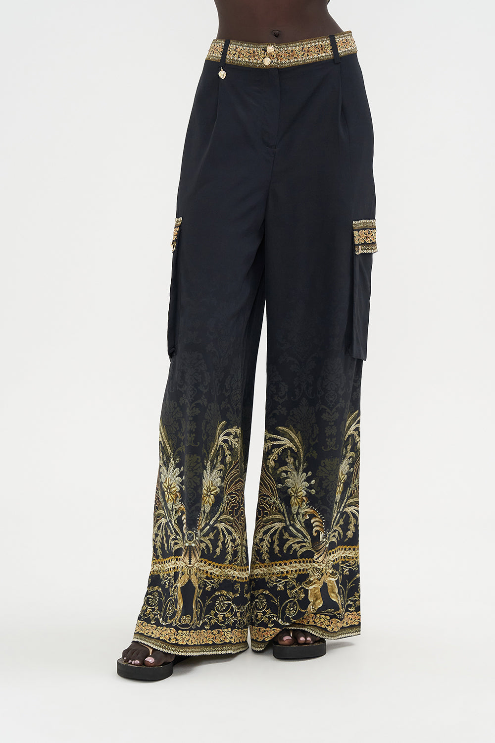 WIDE LEG UTILITY PANTS THE NIGHT IS NOIR