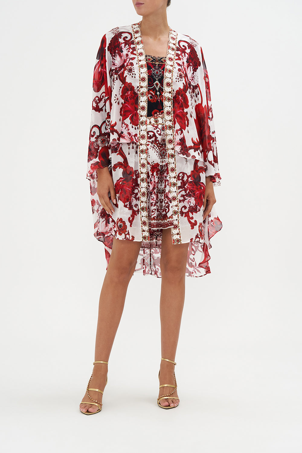 Draped High-Low Layer Crown Of Thorns print by CAMILLA